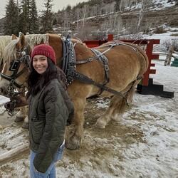 Me smiling with some ponies!