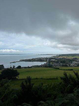 The view from halfway up the mountain