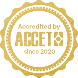 ACCET accreditation stamp for CIEE