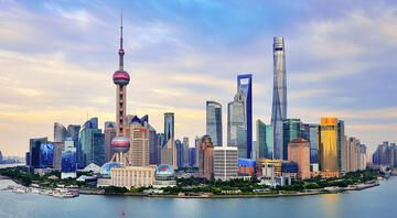 shanghai skyline day skyscrapers