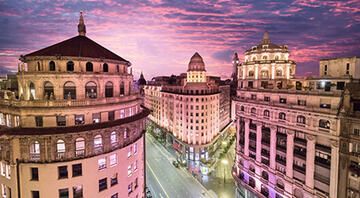 purple sky downtown buenos aires argentina