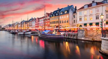 Copenhagen canal at sunset