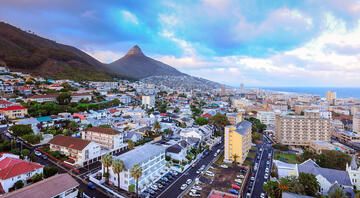 cape town aerial view of coastline sunny day
