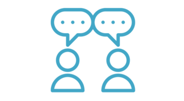 Two profiles with speech bubbles icon