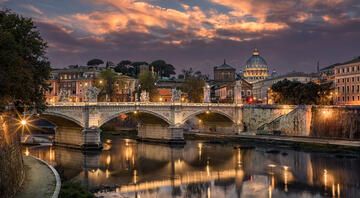 Rome river sunset