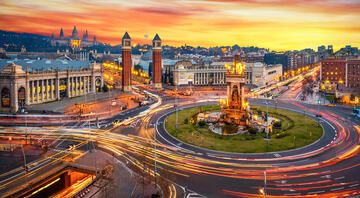 barcelona night cars