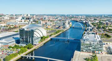 glasgow river aerial view
