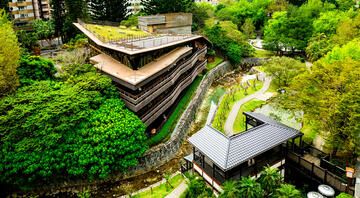 aerial view of taipei public library