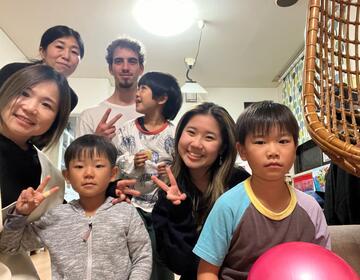 friends and family small dinner meet! I promise the kids were happier 😂