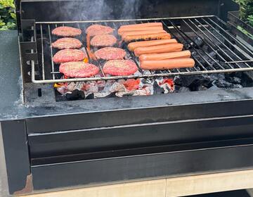 Meat on the grill