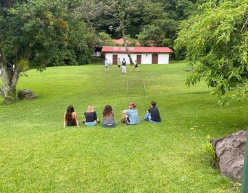Group of students watch each other play soccer