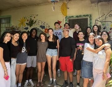 HSSA students stand in a group on their last day of volunteering