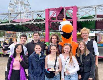 students at the food festival