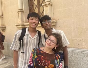 Students in Alcudia on day trip 