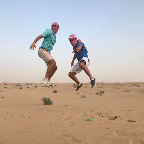 desert jump dubai study abroad students