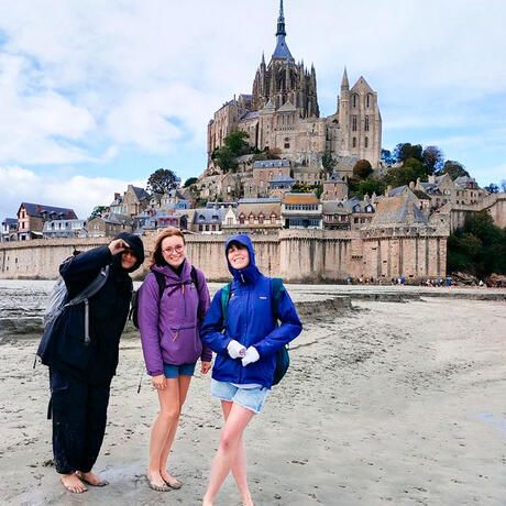 rennes students mont st michel tide pool