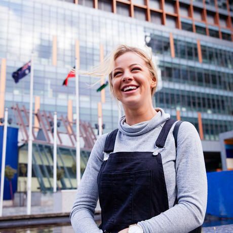 melbourne-young-woman-flags