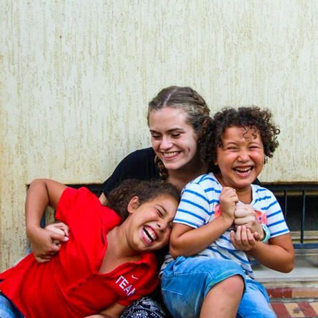 rabat-housing-homestay-student-laughing-host-sibling