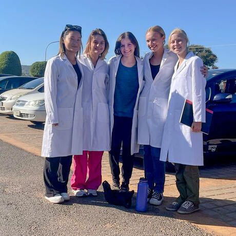 gaborone-students-lab-coats-clinic-visit