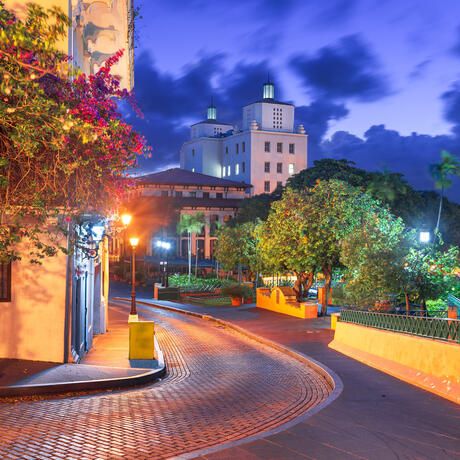 night time puerto rico street