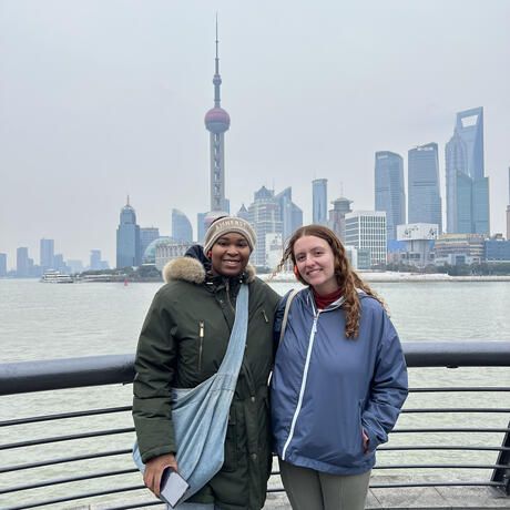 shanghai skyline students