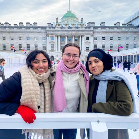 london-three-girls-ice-skating-somerset-house
