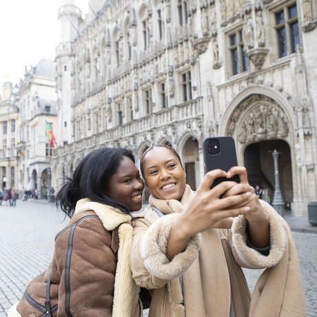 Outside town hall in Brussels