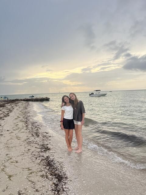 Two HSSA students at the beach