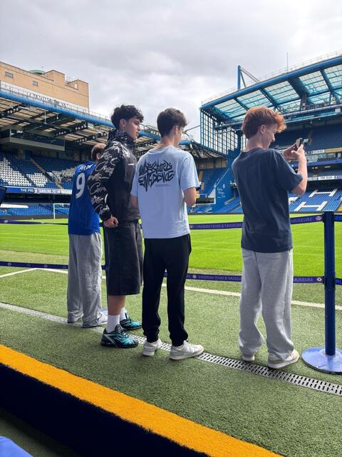 Students at Chelsea Stadium
