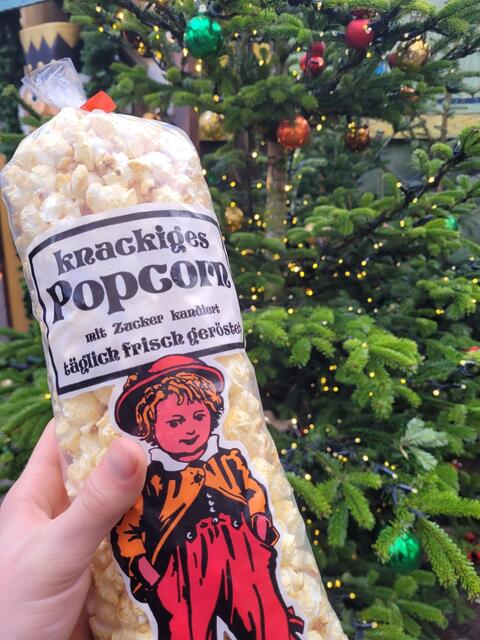 The popcorn here is more caramel than salty
