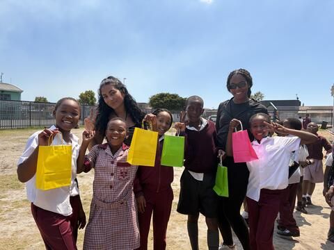 CIEE Cape Town student working with local youth