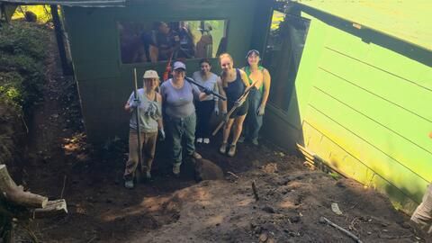 CIEE Costa Monteverde student spending time on local farm in Costa Rica