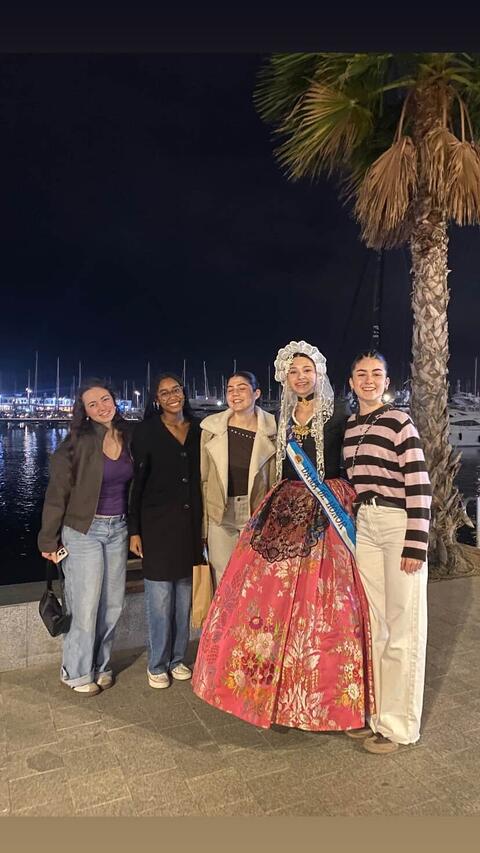 study abroad students at Spanish celebration