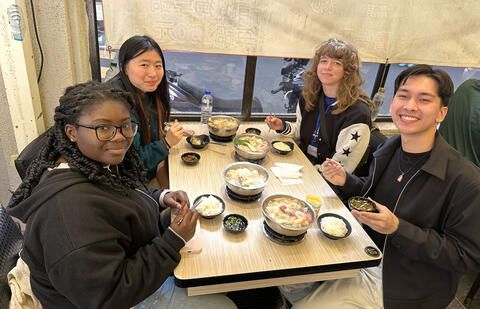 taipei china students eat hot pot together