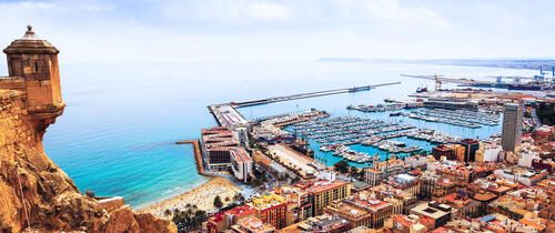 Alicante harbor view