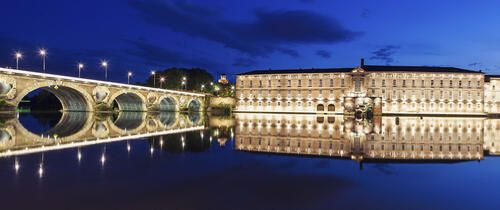 toulouse-pont-neuf-night-reflection