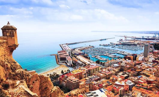 Alicante harbor view