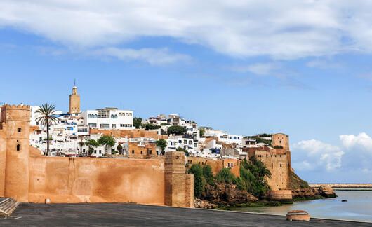 rabat morocco coastline buildings