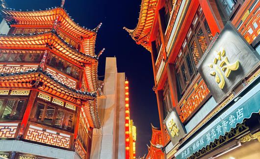 shanghai lunar new year buildings