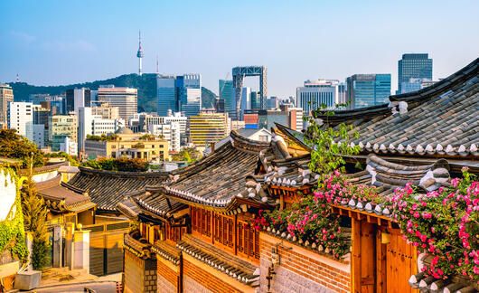South Korea village city skyline