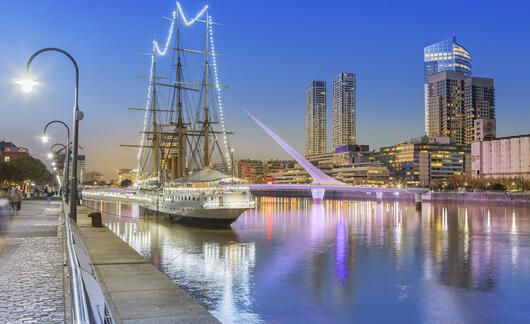 buenos aires puerto matadero at dusk