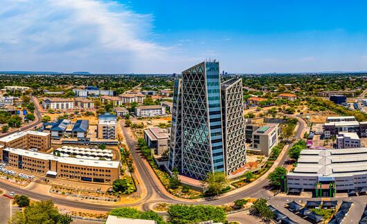 gaborone-financial-district-aerial