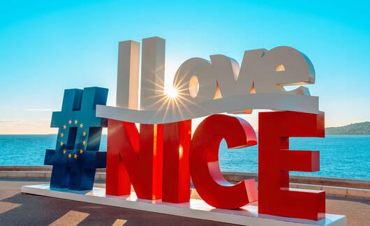 Nice France sign