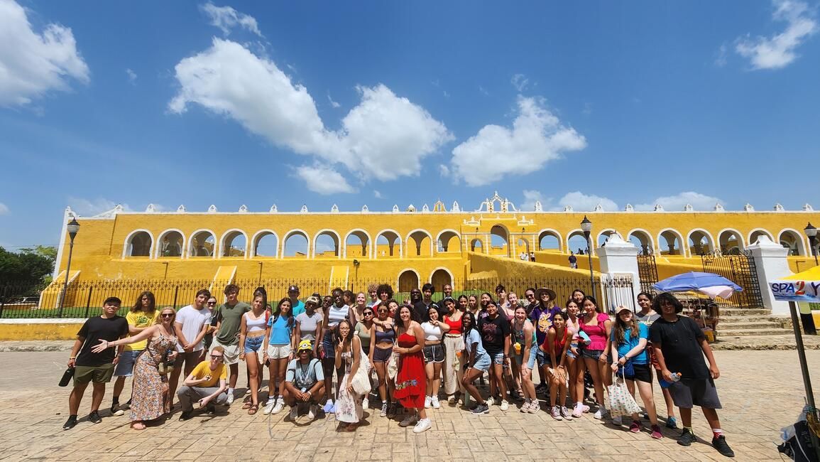 Students from both programs visiting the beautiful city of Izamal