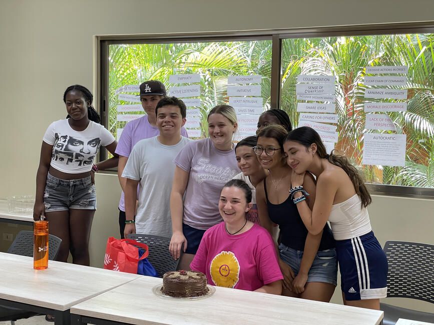 Darcie's birthday celebration with her CIEE family 