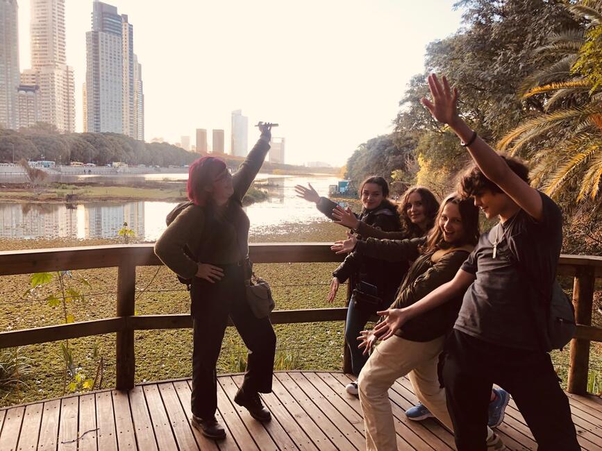 Enjoying our time at Costanera Sur.