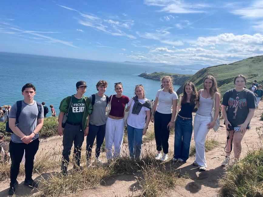 GE at Howth's Cliff enjoyng the view