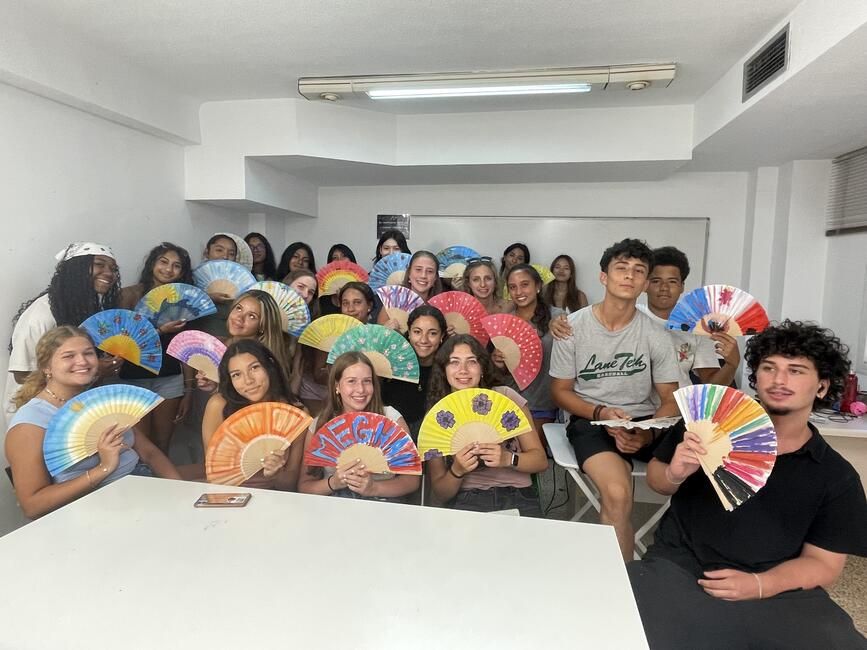 Showing our abanicos