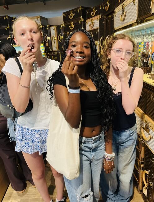 We ended the tour with a Louis Vuitton chocolate tasting 