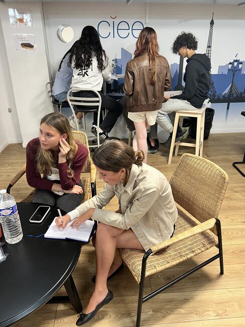 Students doing group work